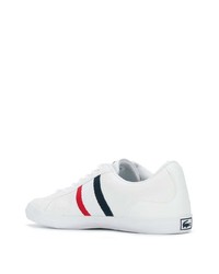 weiße Leder niedrige Sneakers von Lacoste