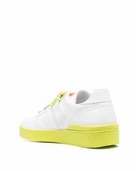 weiße Leder niedrige Sneakers von Moschino