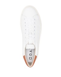 weiße Leder niedrige Sneakers von D.A.T.E