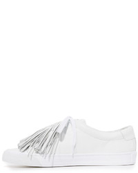 weiße Leder niedrige Sneakers von Loeffler Randall