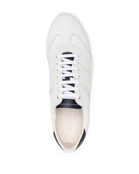 weiße Leder niedrige Sneakers von Ferragamo