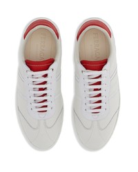 weiße Leder niedrige Sneakers von Ferragamo