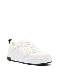 weiße Leder niedrige Sneakers von Calvin Klein Jeans