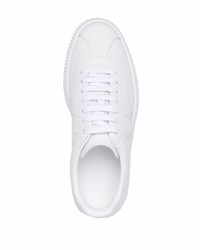 weiße Leder niedrige Sneakers von Lanvin