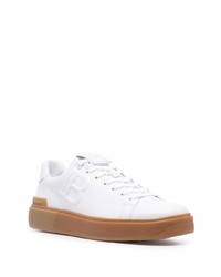 weiße Leder niedrige Sneakers von Balmain