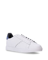 weiße Leder niedrige Sneakers von Armani Exchange