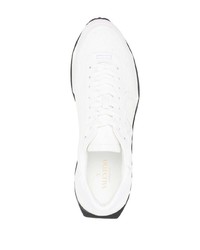 weiße Leder niedrige Sneakers von Valentino Garavani