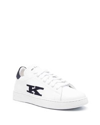 weiße Leder niedrige Sneakers von Kiton