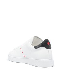 weiße Leder niedrige Sneakers von Kiton