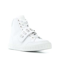 weiße Leder niedrige Sneakers von Versus