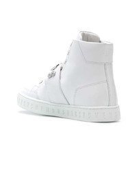 weiße Leder niedrige Sneakers von Versus