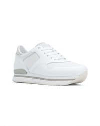 weiße Leder niedrige Sneakers von Hogan