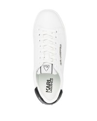 weiße Leder niedrige Sneakers von Karl Lagerfeld