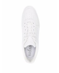 weiße Leder niedrige Sneakers von Hogan