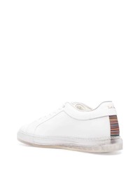 weiße Leder niedrige Sneakers von Paul Smith