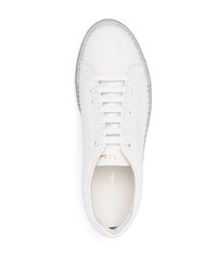 weiße Leder niedrige Sneakers von Paul Smith