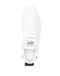 weiße Leder niedrige Sneakers von Versace