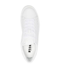 weiße Leder niedrige Sneakers von MSGM