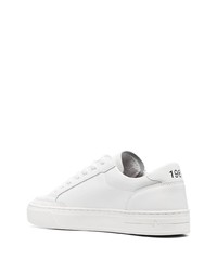 weiße Leder niedrige Sneakers von Sun 68