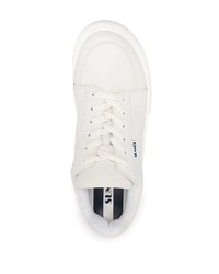 weiße Leder niedrige Sneakers von Sunnei