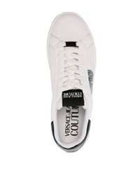 weiße Leder niedrige Sneakers von VERSACE JEANS COUTURE