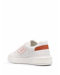 weiße Leder niedrige Sneakers von Bally