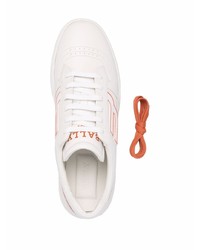 weiße Leder niedrige Sneakers von Bally