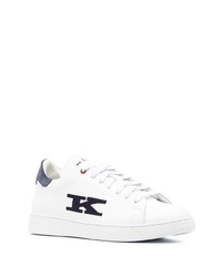 weiße Leder niedrige Sneakers von Kiton