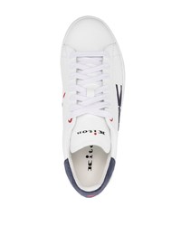 weiße Leder niedrige Sneakers von Kiton