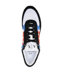 weiße Leder niedrige Sneakers von Armani Exchange