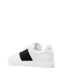 weiße Leder niedrige Sneakers von Armani Exchange