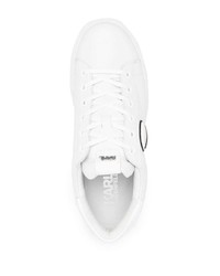 weiße Leder niedrige Sneakers von Karl Lagerfeld