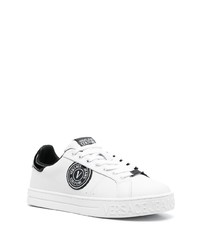 weiße Leder niedrige Sneakers von VERSACE JEANS COUTURE