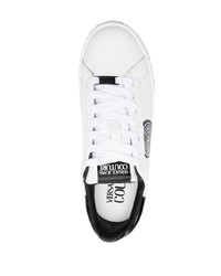 weiße Leder niedrige Sneakers von VERSACE JEANS COUTURE