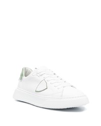 weiße Leder niedrige Sneakers von Philippe Model Paris