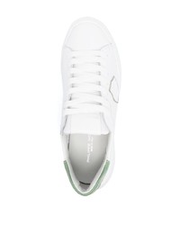 weiße Leder niedrige Sneakers von Philippe Model Paris