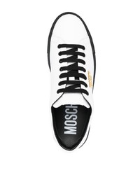 weiße Leder niedrige Sneakers von Moschino