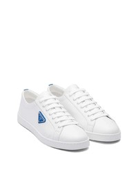 weiße Leder niedrige Sneakers von Prada