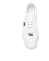 weiße Leder niedrige Sneakers von Billionaire