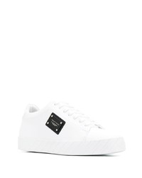 weiße Leder niedrige Sneakers von Philipp Plein