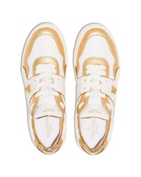 weiße Leder niedrige Sneakers von Valentino Garavani