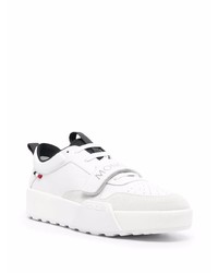 weiße Leder niedrige Sneakers von Moncler