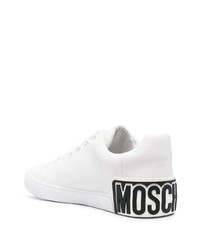 weiße Leder niedrige Sneakers von Moschino