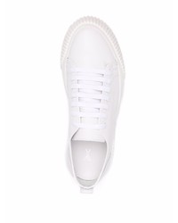 weiße Leder niedrige Sneakers von Ami Paris