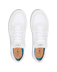 weiße Leder niedrige Sneakers von LOCI