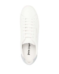 weiße Leder niedrige Sneakers von Palm Angels