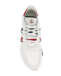 weiße Leder niedrige Sneakers von Moncler