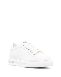 weiße Leder niedrige Sneakers von Roberto Cavalli