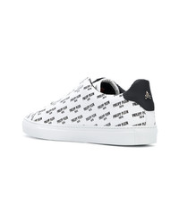 weiße Leder niedrige Sneakers von Philipp Plein