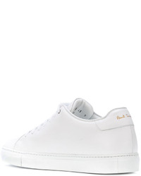 weiße Leder niedrige Sneakers von Paul Smith